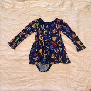 Little Sleepies Blue Animal Print Romper